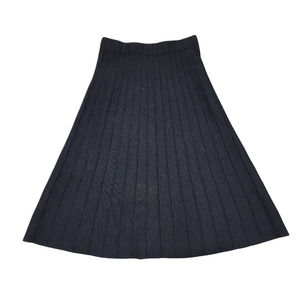 Zara Womens Rib Knit Midi Skirt Size XS Black High Waist Stretchy Chic Minimal